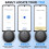 Bluetooth Tracker 2 Pack for Android Compatible with Google Find My Device, Key Wallet Luggage GPS Locator 2