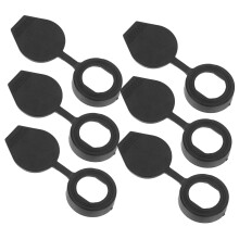 Waterproof Door Lock Cover Black Outdoor Dustproof Rainproof Cap for Power Cabinets 6Pack