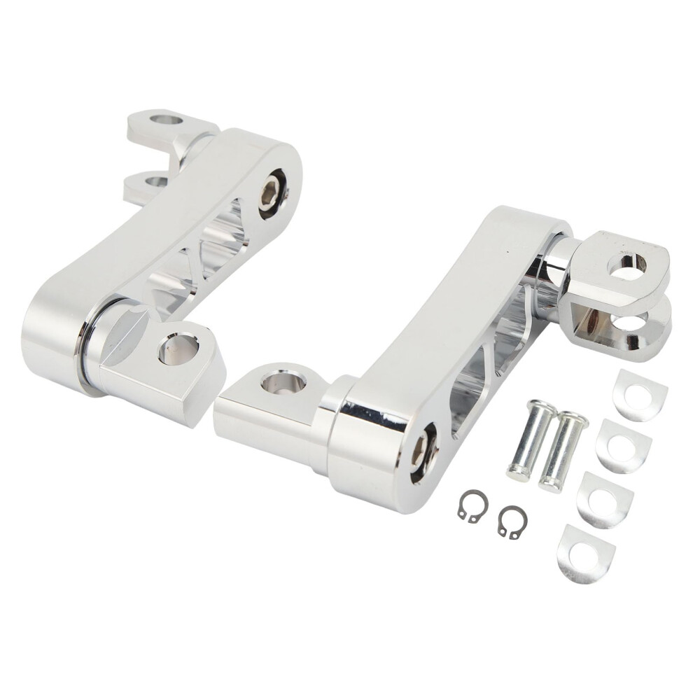 Motorcycle Foot Pegs With Adjustable Bracket For Highway Riding And Passenger Comfort, Plated 9070919918049