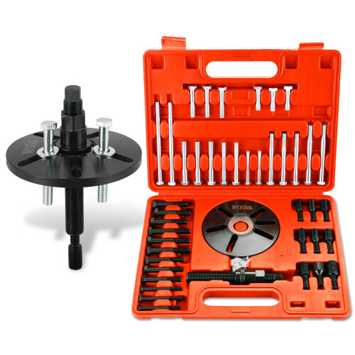 Harmonic Balancer Puller and Installer Kit with Crankshaft Pulley Removal Tool, Durable Steel Set