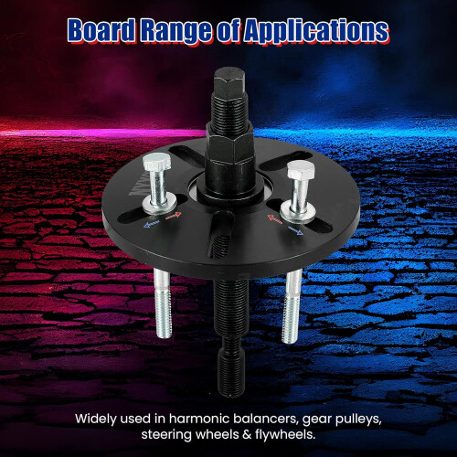 Harmonic Balancer Puller and Installer Kit with Crankshaft Pulley Removal Tool, Durable Steel Set 2