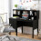 Costway 120 CM Writing Desk With Hutch Computer Desk with Power Outlets 8
