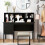 Costway 120 CM Writing Desk With Hutch Computer Desk with Power Outlets 9