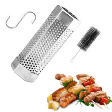 Pellet Smoker Tube Stainless Steel Hexagon 6 Inch BBQ Smoking Tube for Grill Hot and Cold Smoking Up to 5 Hours