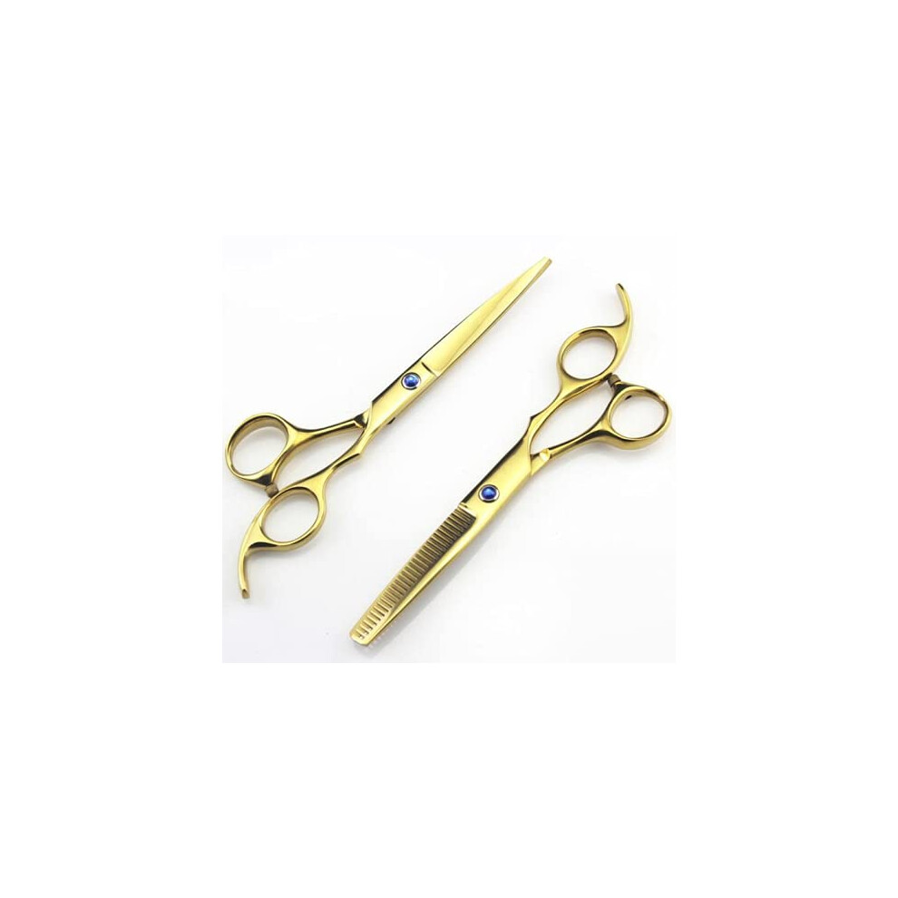 Professional Hairdressing Scissors Set 5.5 and 6.0 Inch Titanium Barber Shears for Salon Cutting