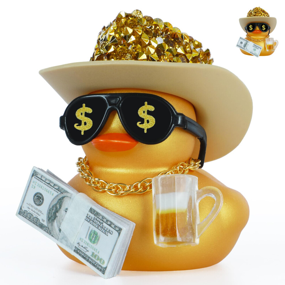 Cowboy Rubber Duck For Jeep Dashboard Decor Funny Bath Toy And Party Favor Gift Golden 9053599091967