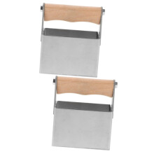 2pcs Stainless Steel Honeycomb Cutter with Wooden Handle, Efficiency Beekeeping Tool for Precise Honey Slicing