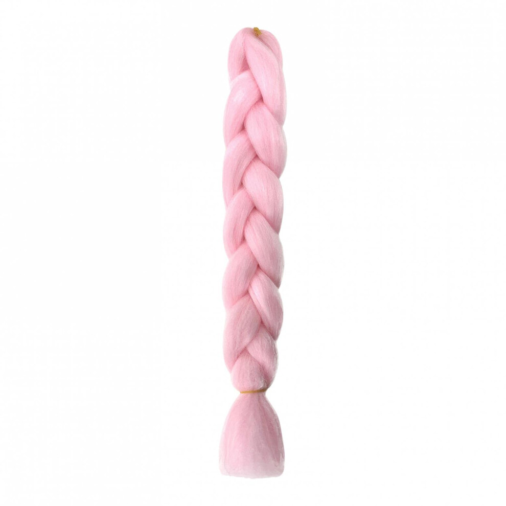 Pink Lace Front Braided Wig for Women Handmade Twist Natural Hairline Lightweight Styling