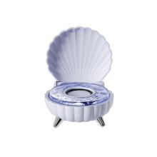 (Blue) Mini Portable Bluetooth Speaker,LED Seashell Small Bluetooth Speaker