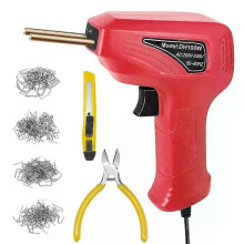 (US Set) 100W Hot Stapler Plastic Welding Machine Plastic Bumper Soldering Iron Garage Tools Car Bumpers Repair Tool Kits PVC Welder Gun