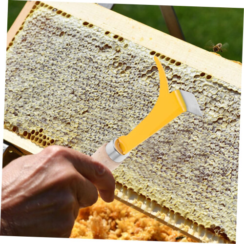 Beekeeping Hive Tool with Dual Function Design, Precise Scraping Edge and Safe Hive Maintenance 2
