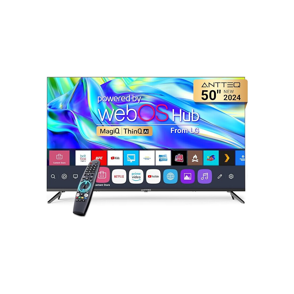 50 Inch Magiq 50" Uhd 4K Tv Webos, Bbc Freeview Netflix Youtube Airplay Wifi 1234569988717