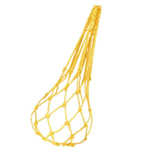 Chicken Hanging Feeder Nylon Mesh Bag No Waste Reusable Poultry Feeding Net Yellow for Coop