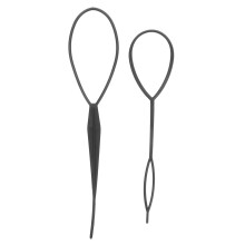 2 Pcs Hair Braiding Tool and Crochet Hair Needle for Ponytails Updos Gentle Quick Styling Black