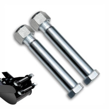 2pcs 25mm Mini Excavator Pins, Durable Alloy Steel Bucket Linkage Pins with SelfLocking Nuts for Backhoe