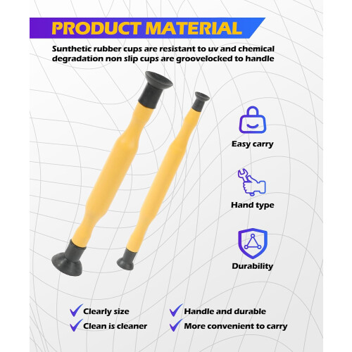 Valve Grinding Tool Kit with Multiple Suction Cups for Precise Engine Valve Seat Matching and 1