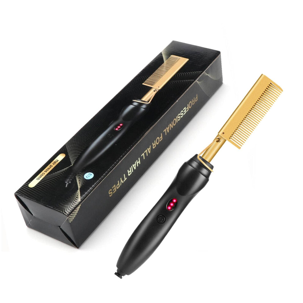 Beard Straightener and Hair Straightening Iron, Fast Heat Up, Adjustable Temperature, 2 in 1 Styling Tool