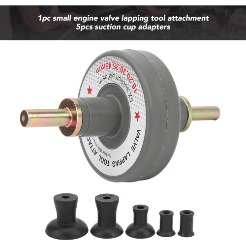 Valve Lapping Tool Kit with Valve Grinding Attachment, 5 Suction Cups for Small Engine Valves 1