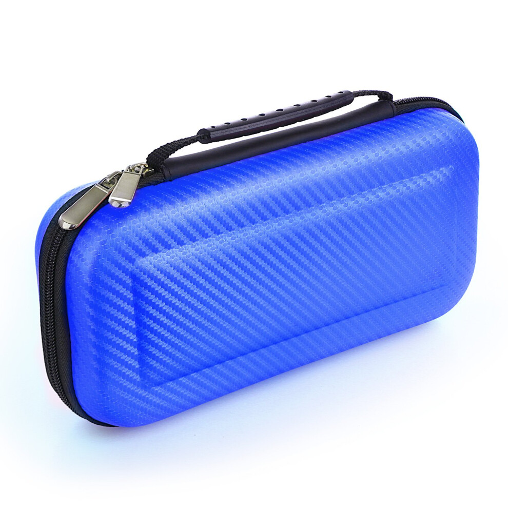 Carrying Case For Nintendo Switch Durable Hard Shell With Wrist Strap For Console And Accessories Blue 9070919919787