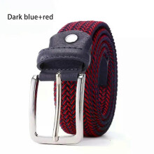 (Style Uu) Button Buckle Flexible And Trendy Stylish Elastic Belt For Jeans Fashionable Trendy Belt Popular Knitted Belt Knitted Belt