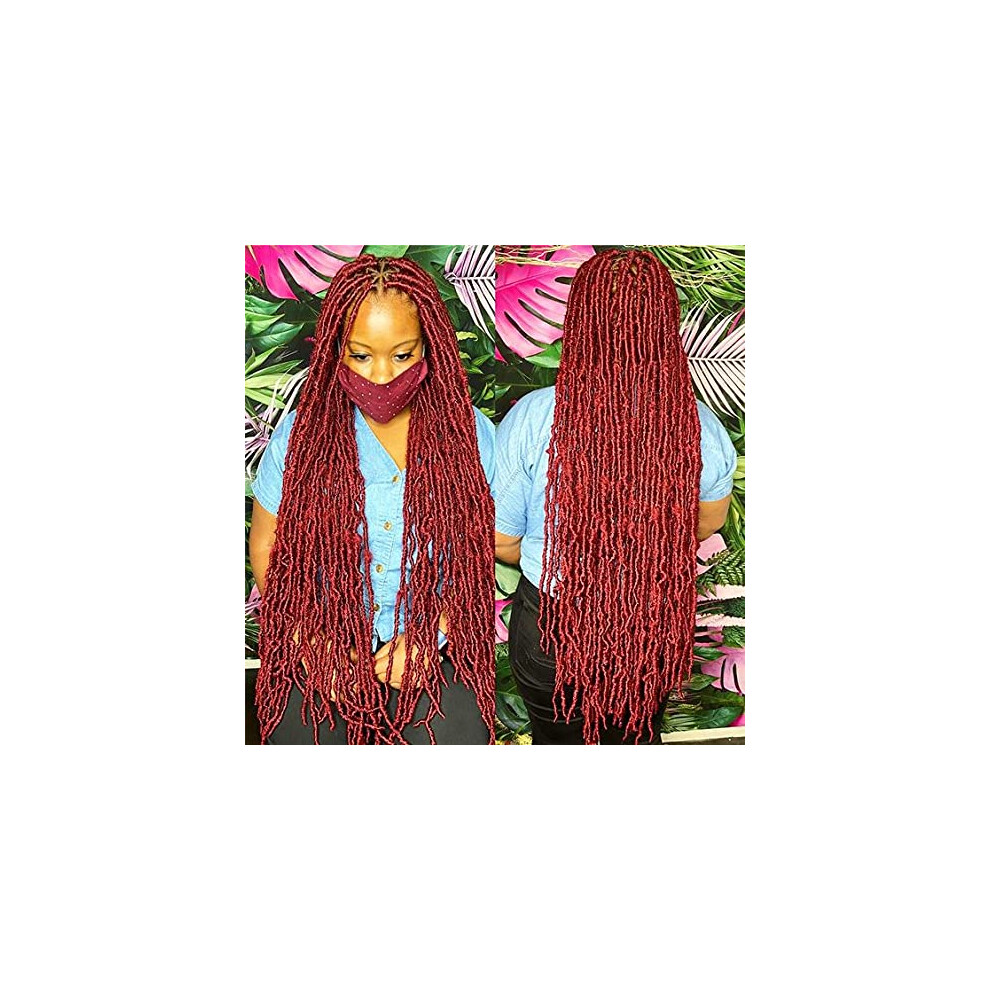 Unisex 24 Inch Crochet Locs Hair 6 Packs Faux Locs Braids Pretwisted Goddess Extensions Synthetic Wavy