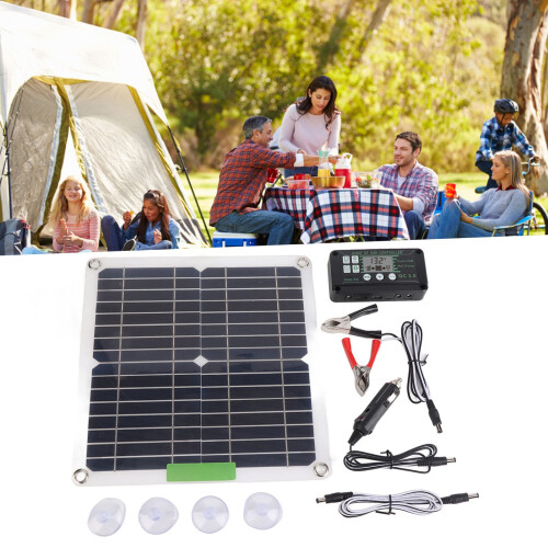 200W 12V Monocrystalline Solar Panel Kit with Controller for Car RV Boat Battery Charging 2