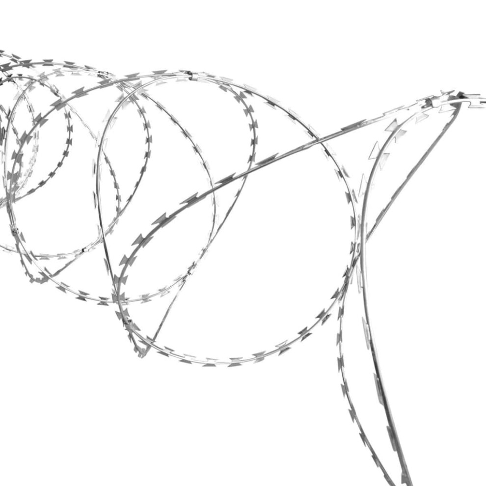 Galvanized Steel Razor Wire 196.9Ft Heavyduty Security Barrier For Fence Protection And Outdoor Use 9044945363715