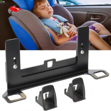 Universal ISOFIX Car Seat Bracket with Belt Connector, Durable Steel Mounting Kit for Child Safety