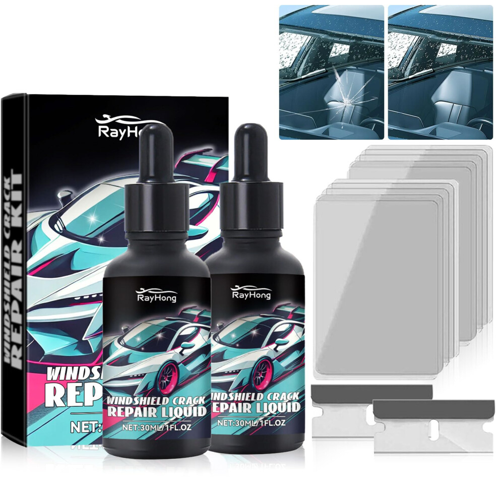 2Pcs Windshield Kit With Advanced Resin Formula, Professional Glass Crack And Chip Fix For Cars 9455672767354