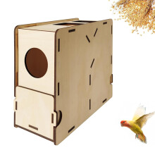 Bird Seed Cleaner with Adjustable Airflow, Wooden Grain Separator for Millet Rice Beans