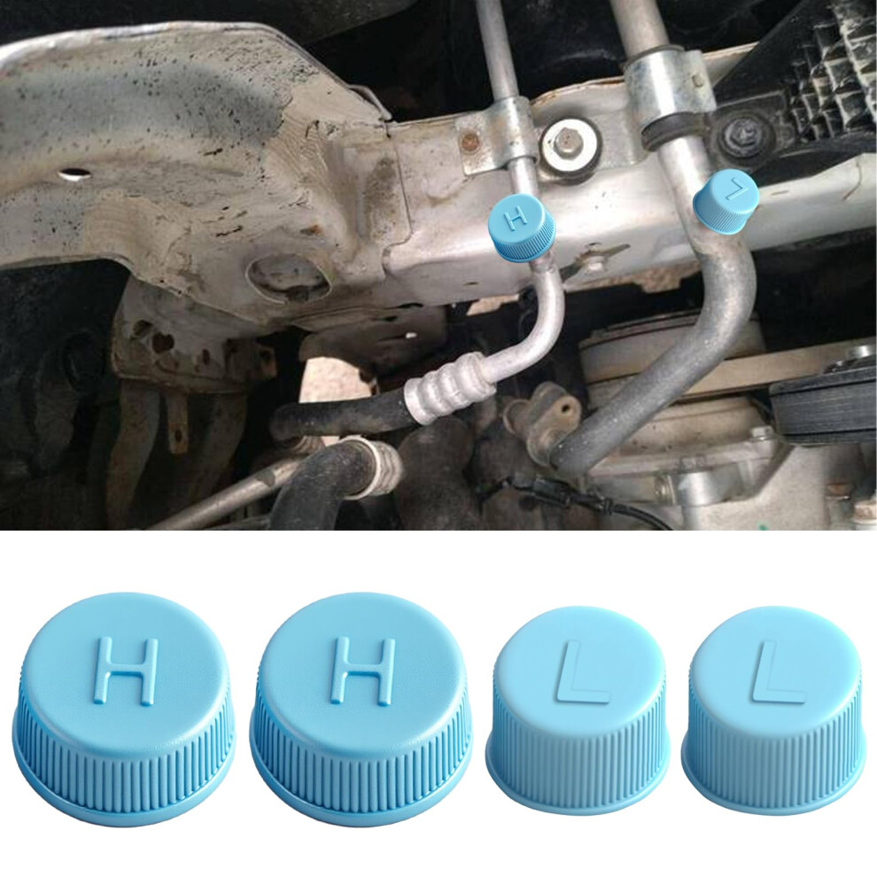 4Pcs R134a Ac Valve Caps With Oring Seal, Universal Car Air Conditioner Port Caps Set, Dustproof 9113335701250