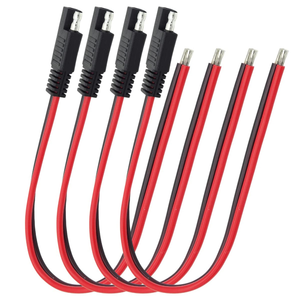 4Pcs 1Ft 14Awg Sae Connector Extension Cable Quick Disconnect For Solar Panel, Rv, Car, Motorcycle 9174973440079