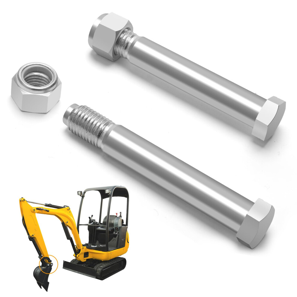 2 Pcs Mini Excavator Pins 0.98In Heavy Duty Steel Bucket Pin Replacement For Typhon Agt 9044945363890