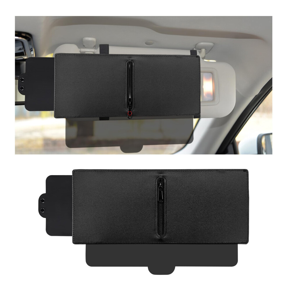 Car Sun Visor Extender With Zipper Slider, Polarized Antiglare Sunshade, Uv Protection For Passenger Side 9053599094333