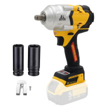 1000Nm Cordless Impact Wrench 1/2 Inch Drive Brushless Motor 20V Compatible with Dewalt Battery
