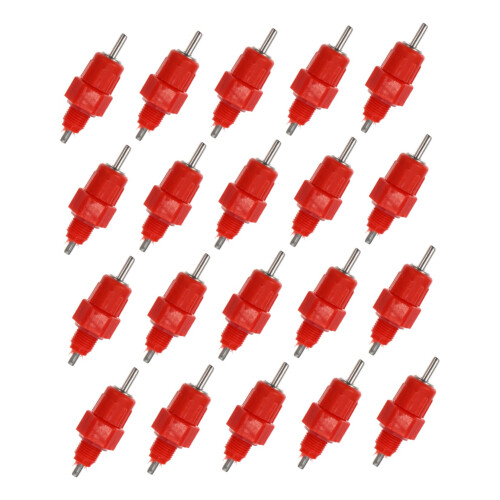 Automatic Chicken Waterer Nipple Drinker Set 20pcs for Hens and Ducks Easy Install Rust‑Resistant