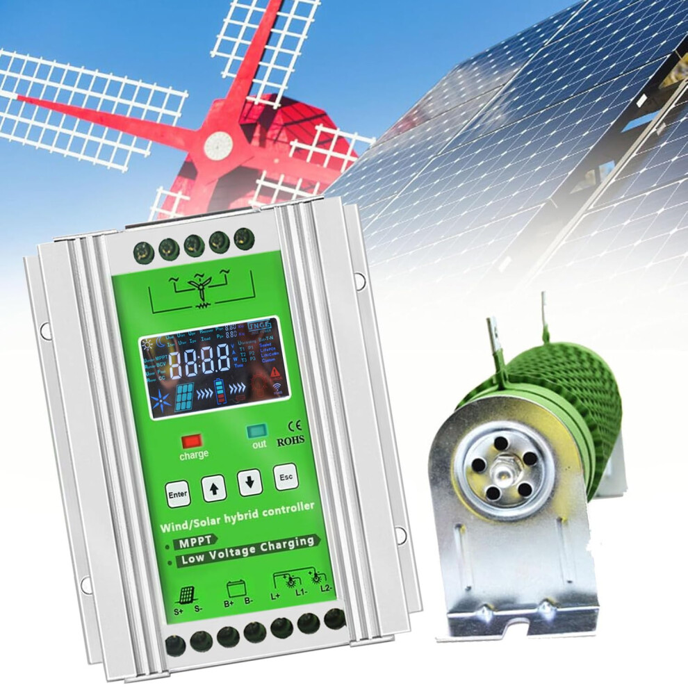 800W2700w Mppt Wind Solar Hybrid Charge Controller 12V/24V/48V For Lithium And Lead Acid Battery 9174973440932