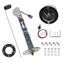2 Inch Fuel Level Gauge 12V Fuel Tank Sending Unit for Boat Truck RV Motorcycle Clear Display