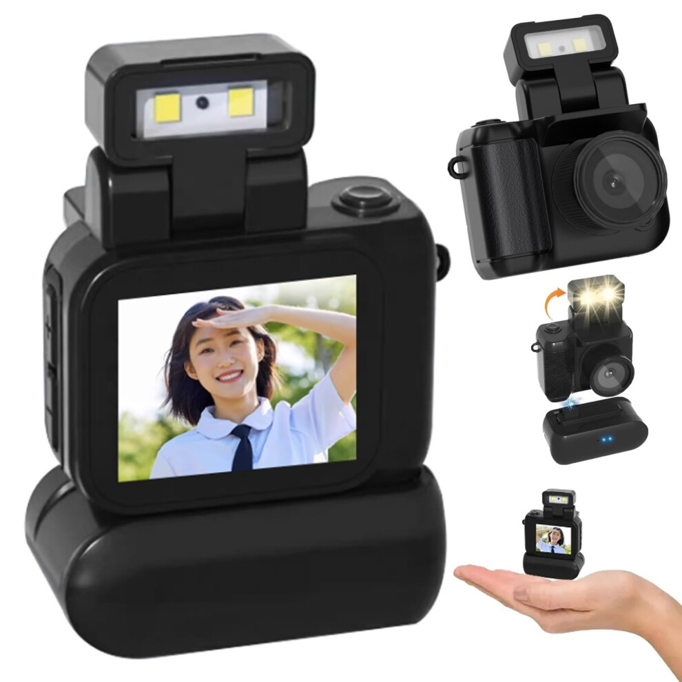 Mini Digital Camera Vintage Slr Style With Lcd And Flash 1080P Hd Keychain For Travel Photography 9113335702134