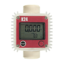 Digital Water Flow Meter K24 Tester with Automatic Switching and 360 Rotatable Display