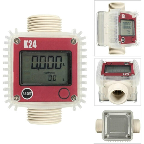 Digital Water Flow Meter K24 Tester with Automatic Switching and 360 Rotatable Display 1