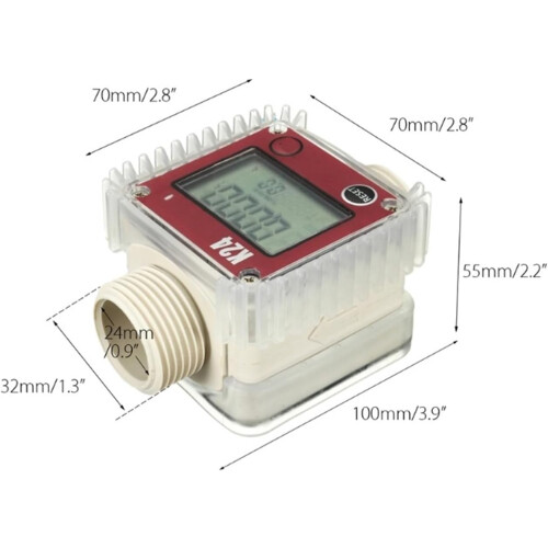 Digital Water Flow Meter K24 Tester with Automatic Switching and 360 Rotatable Display 2