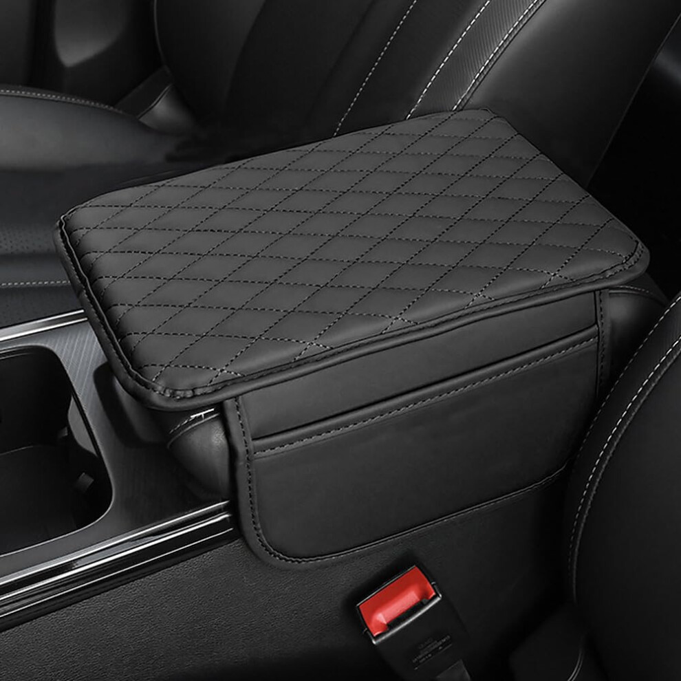 Car Armrest Cushion With Memory Foam And Waterproof Leather Cover For Suv Truck Center Console 9455672769136