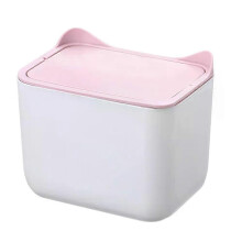 (Style B) Storage Box Large Caliber Mini Trash Finishing Storage Bucket Trash Can Mini Desk Multi-scene Office Flip Large Belly