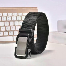 (Black) Casual Belt Fashionable Nylon 120cm Long Belt Versatile Belt Fashion Accessories Customer Favorite Mens Belt Reliable Belt Safe