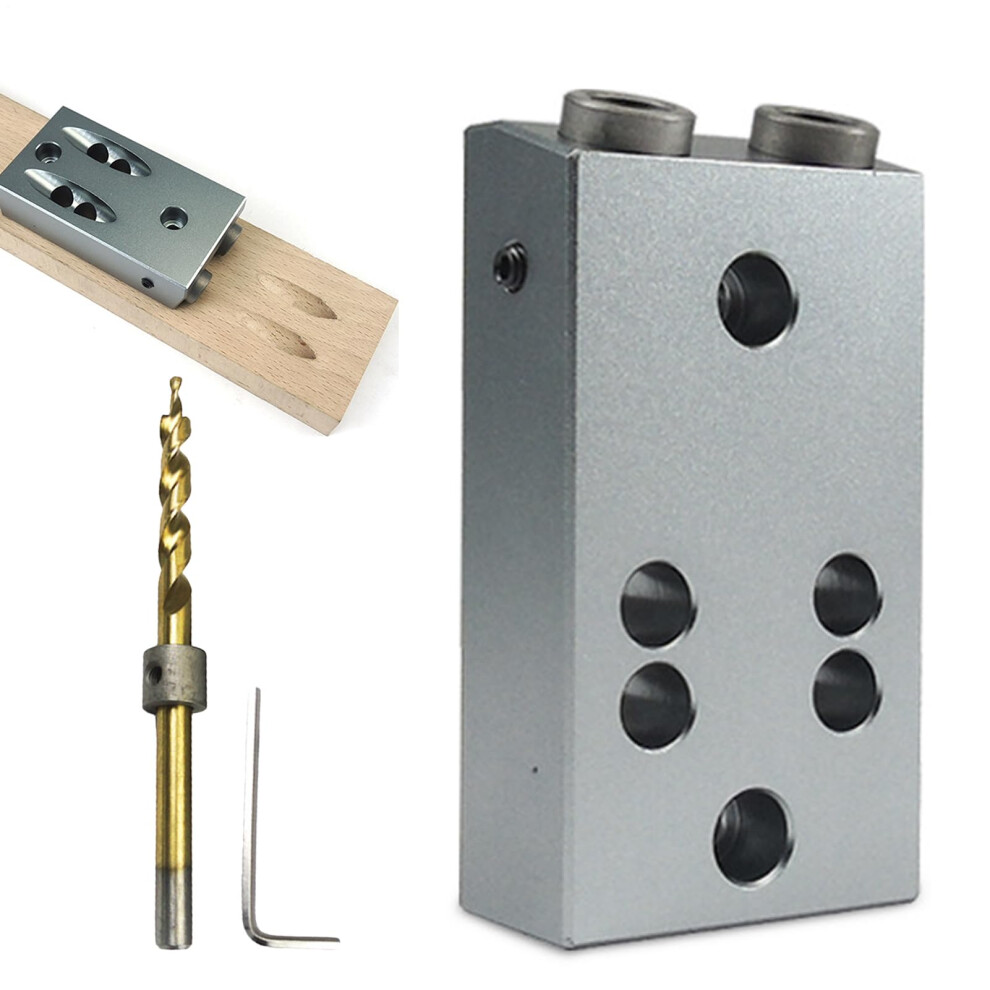 Drill Guide For Straight Holes With Precise Alignment, Adjustable Woodworking Jig For Furniture Making 9113335702394