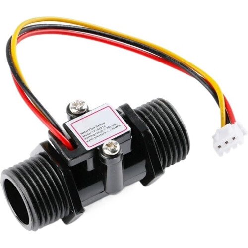Digital Water Flow Meter G1/2 Sensor Switch with Transparent Enclosure DC 515V Black 1