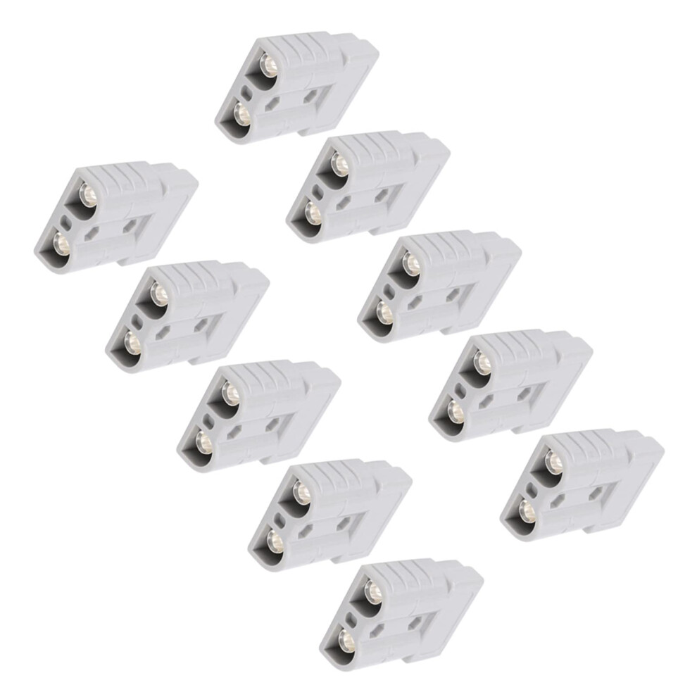 Anderson Style 50A Power Connector Plug Gray For Solar Battery Caravan Rv, 600V Dc Silver Terminals 9044945365092