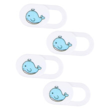 4pcs Ultra Thin Webcam Cover Slide Privacy Protector for Laptop Camera with Whale Pattern