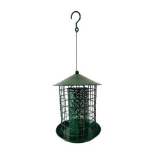 Squirrel Proof Bird Feeder Weatherproof Metal Hanging Green Feeder for Garden and Backyard